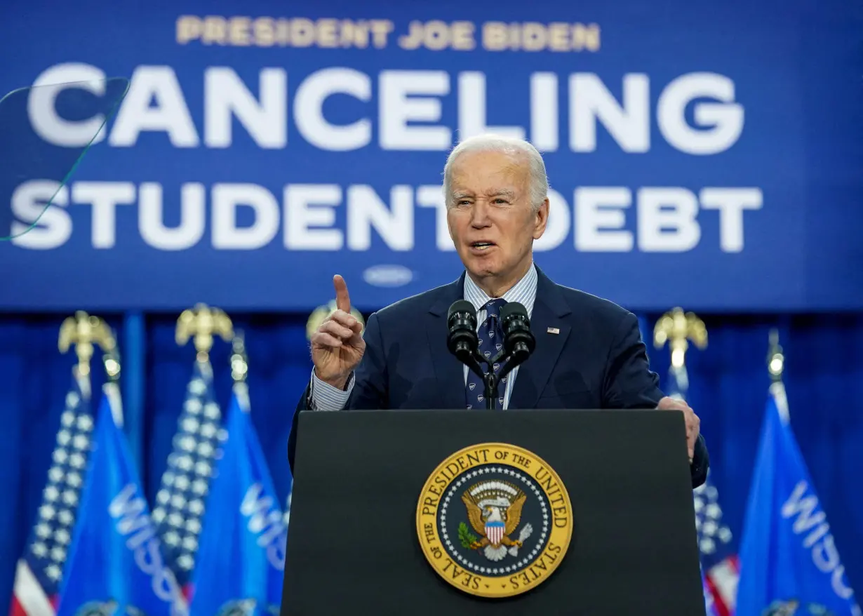 FILE PHOTO: U.S. President Joe Biden visits Madison Area Technical College Truax Campus