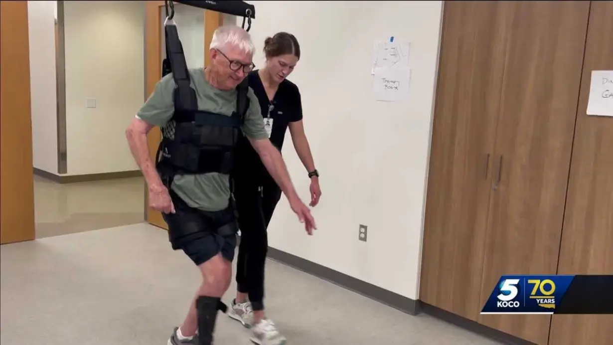 Robot at Norman Regional Hospital helping people to walk again