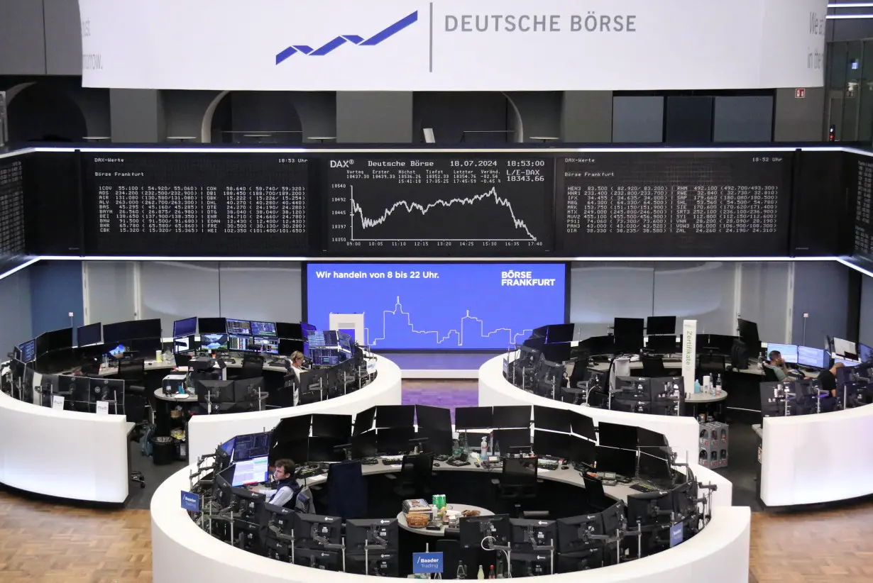 German share price index DAX graph is pictured at the stock exchange in Frankfurt