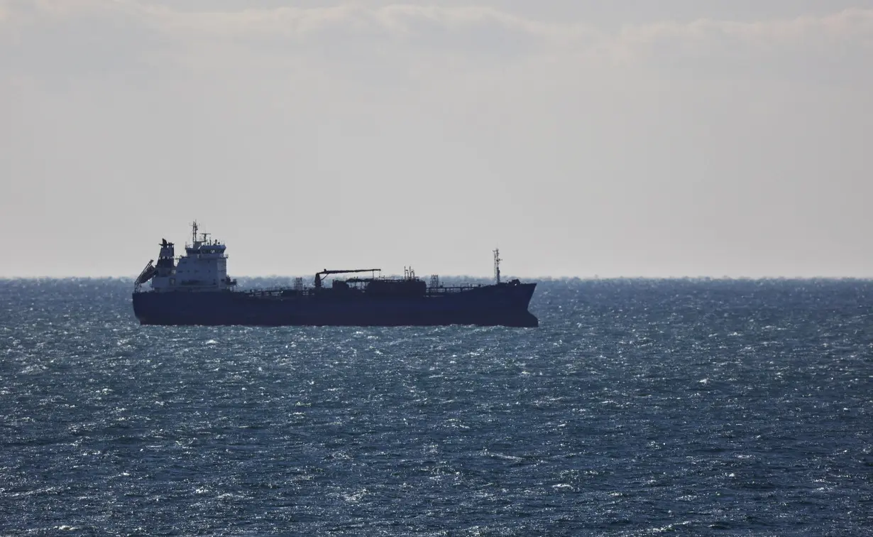 A view shows a cargo vessel in Nakhodka Bay