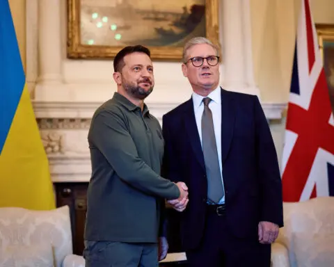 Ukraine's Zelenskiy attends UK cabinet, renews calls on long-range missiles