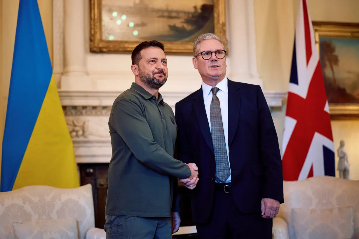 Britain's PM Keir Starmer meets Ukraine's President Volodymyr Zelensky