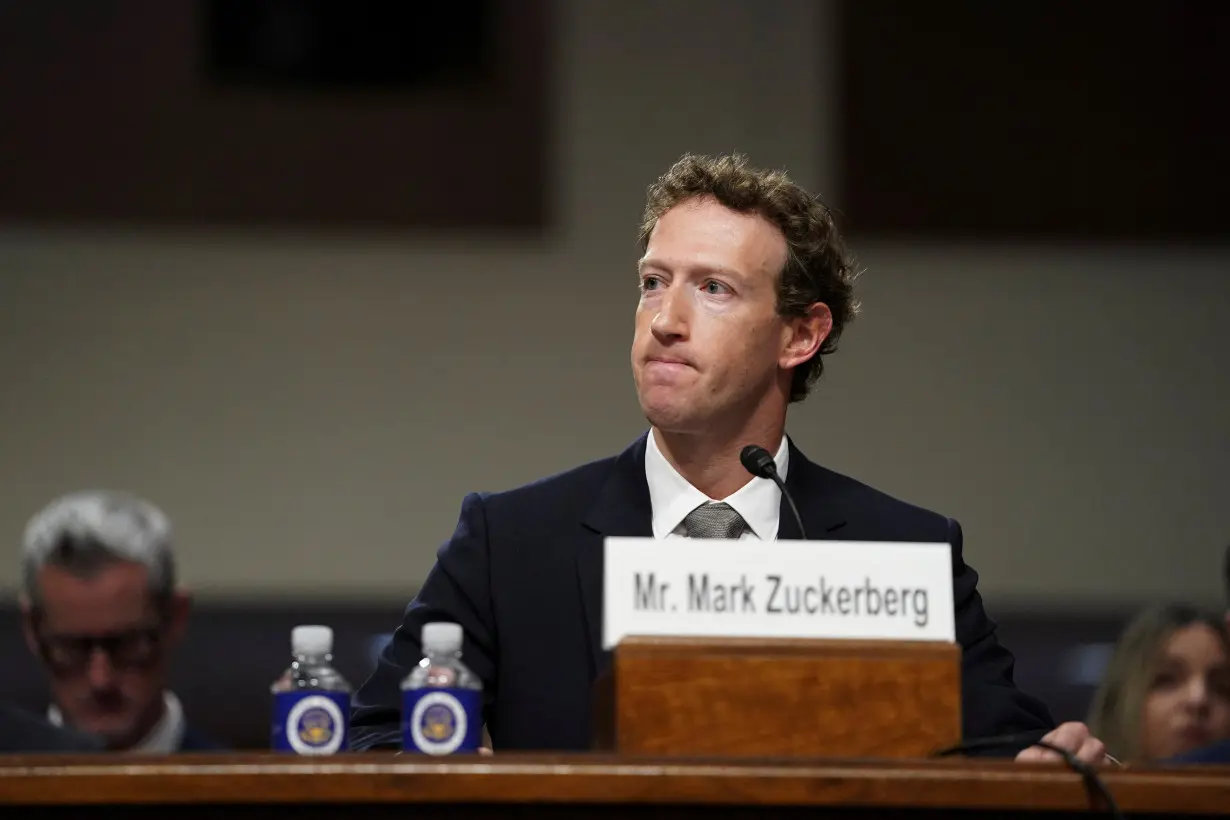 Meta's CEO Mark Zuckerberg attends the Senate Judiciary Committee hearing on online child sexual exploitation at the U.S. Capitol, in Washington, U.S.