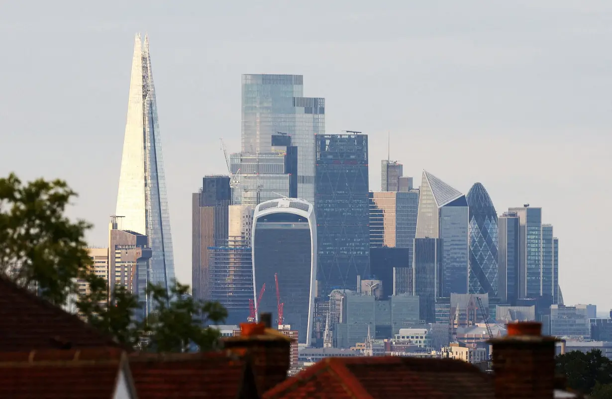 FILE PHOTO: FILE PHOTO: A view of the financial district in London.