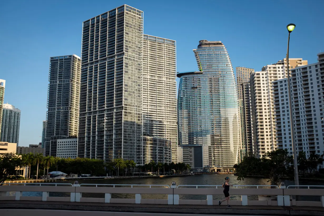 A view of the Brickell neighborhood, known as the financial district, in Miami