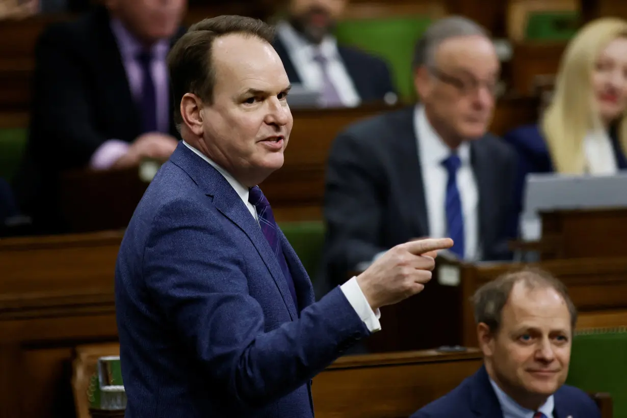 Leader of the Government in the House of Commons of Canada Steven MacKinnon speaks during Question Period in the House of Commons on Parliament Hill in Ottawa