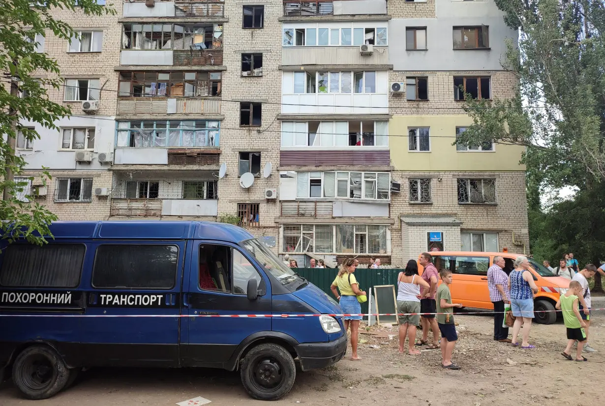 Aftermath of a Russian missile attack in Mykolaiv