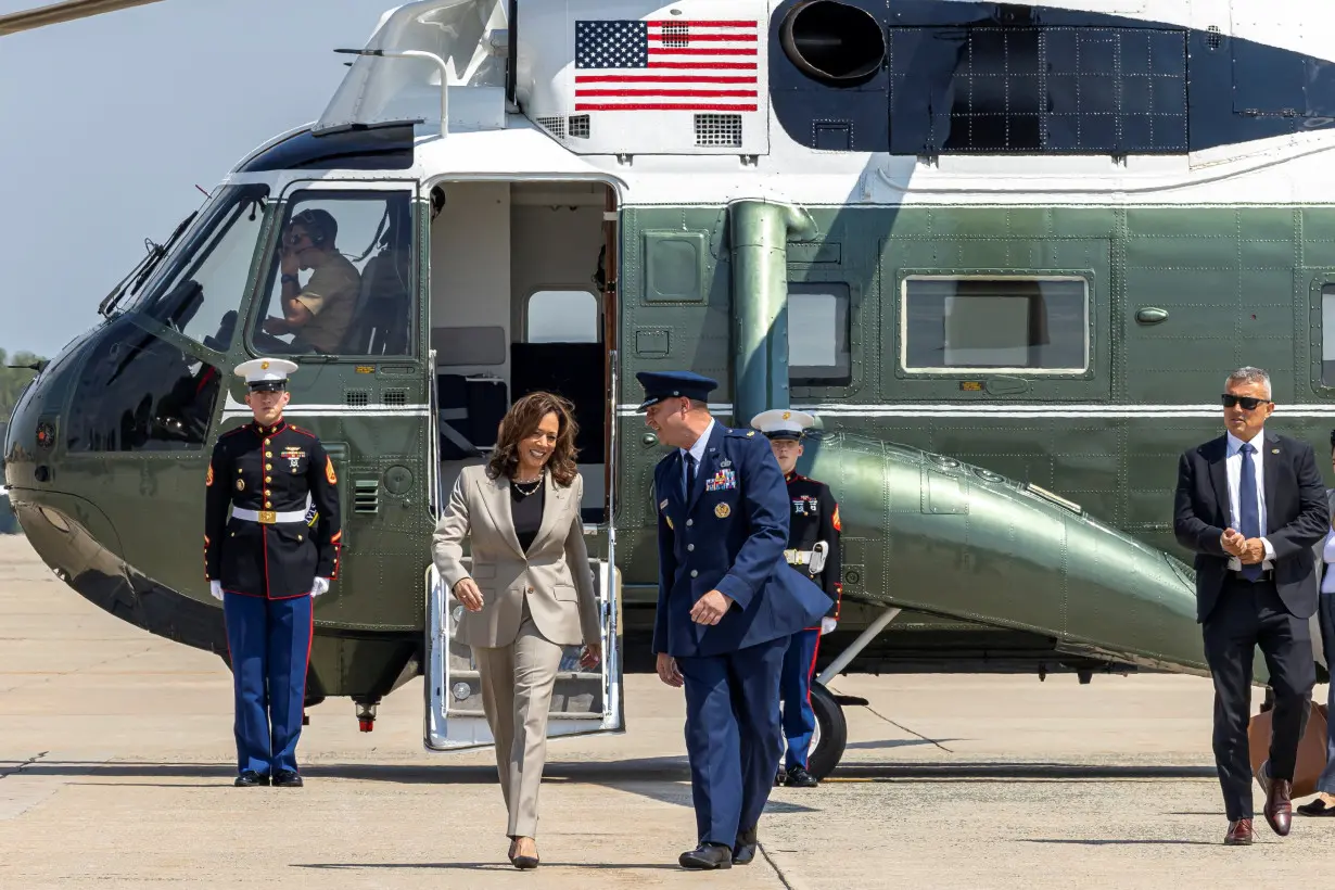 U.S. Vice President Kamala Harris campaigns in Fayetteville, North Carolina