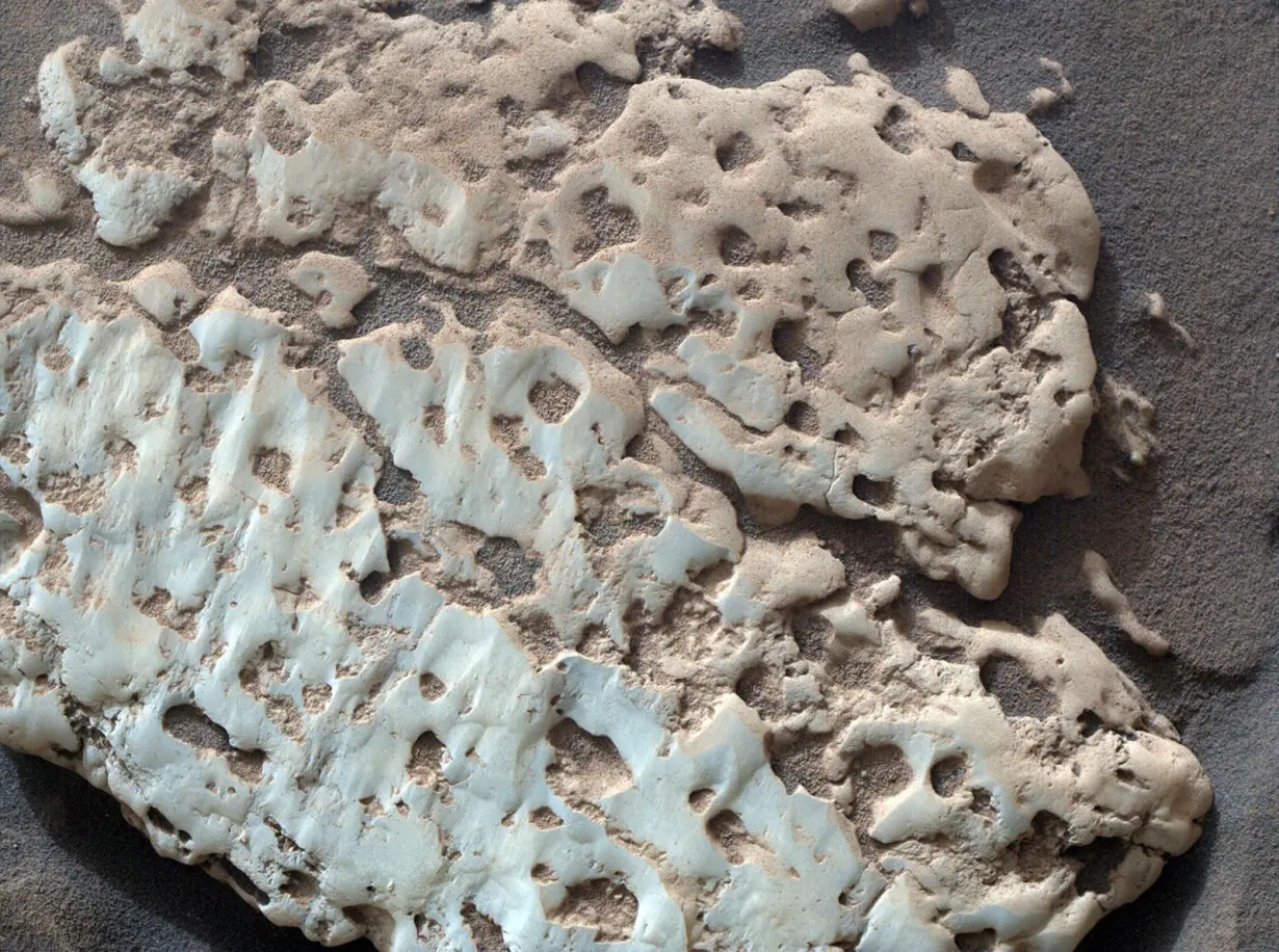 Curiosity captured this close-up image of a rock nicknamed 