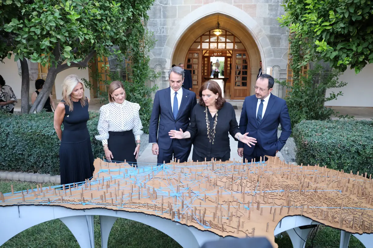 Cyprus President Nikos Christodoulides meets with Greek Prime Minister Kyriakos Mitsotakis in Nicosia