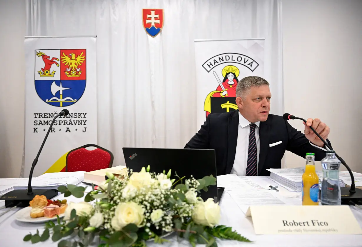 FILE PHOTO: Slovak PM Fico attends government meeting, in Handlova