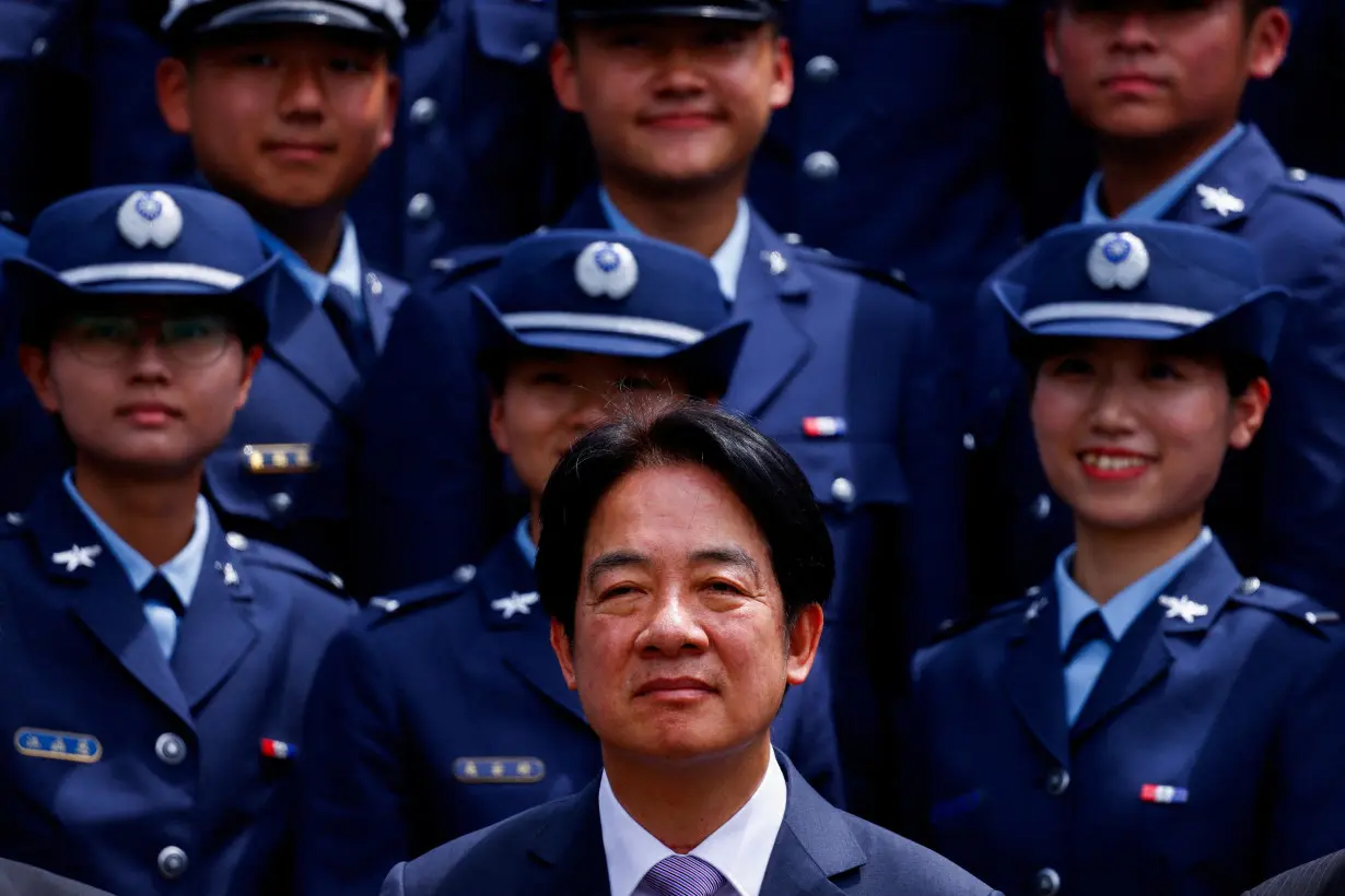 FILE PHOTO: Taiwan President Lai Ching-te attends a graduation ceremony of military academies in Taipei