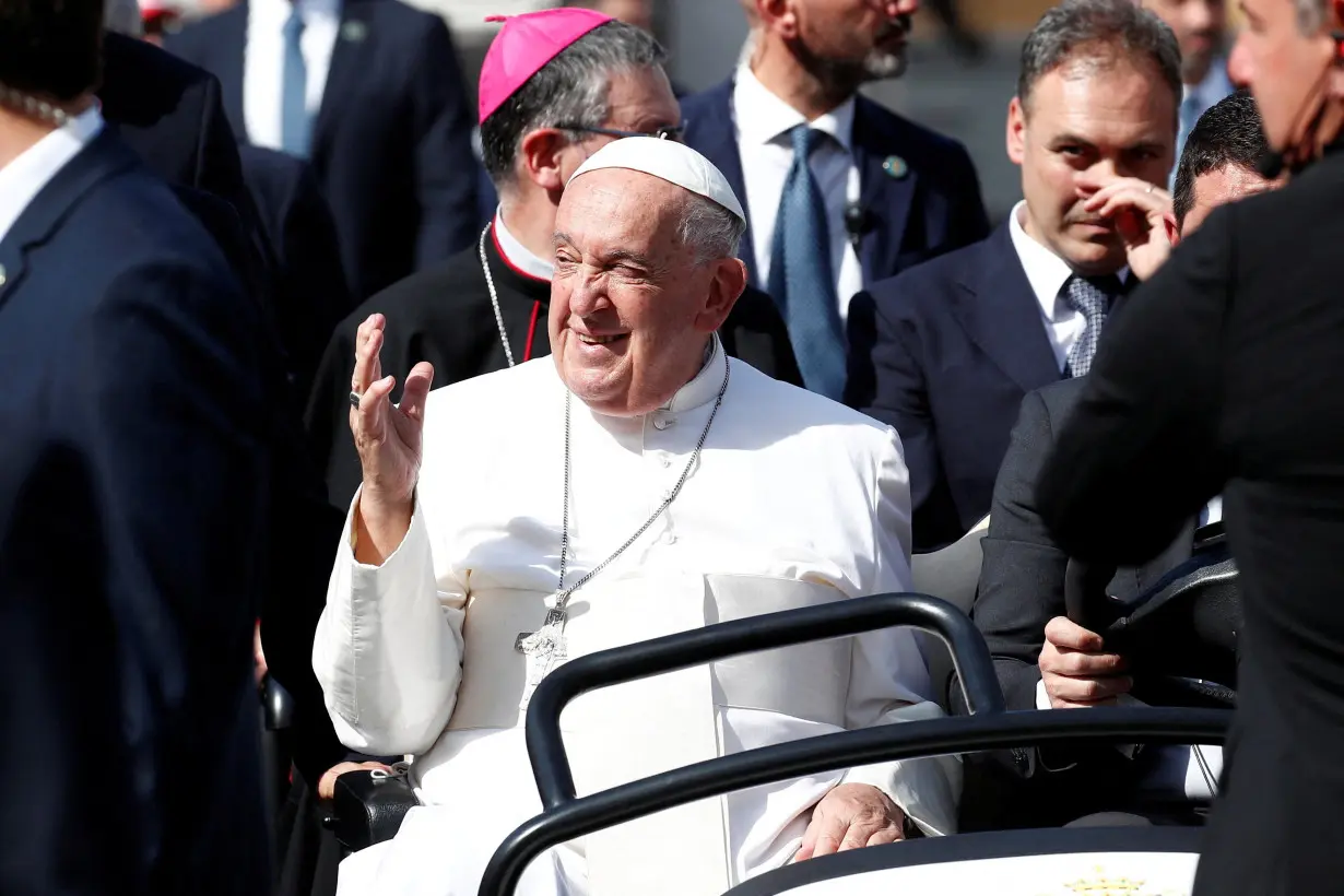 FILE PHOTO: Pope celebrates mass for the conclusion of the 50th Catholic Social Week, in Trieste