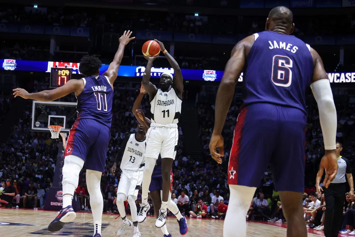 Team USA survives scare in Olympic warmup, scraping past South Sudan 101-100