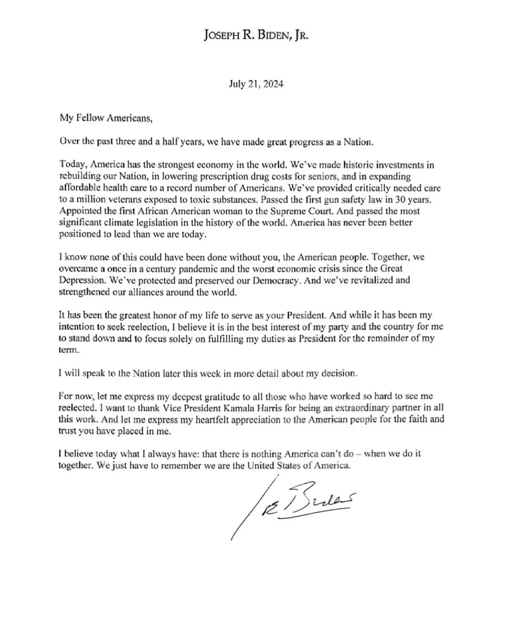 Election 2024-Biden Letter