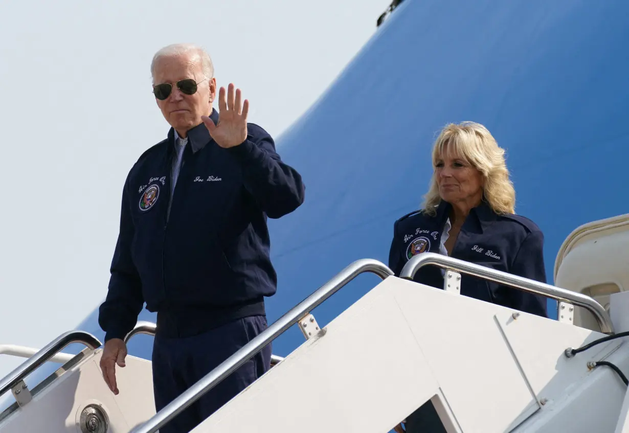 FILE PHOTO: U.S. President Joe Biden travels to London for the funeral of Britain's Queen Elizabeth