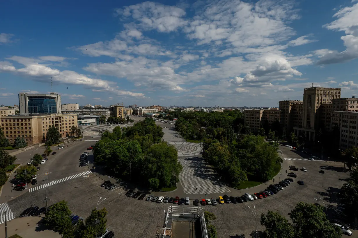 FILE PHOTO: A general view of central Kharkiv