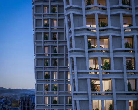 Ballet-inspired double skyscraper design tricks the eye