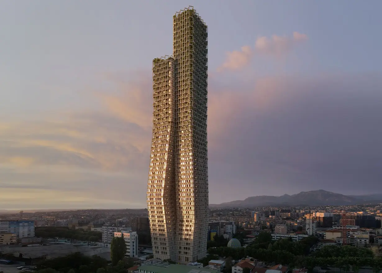 Ballet-inspired double skyscraper design tricks the eye