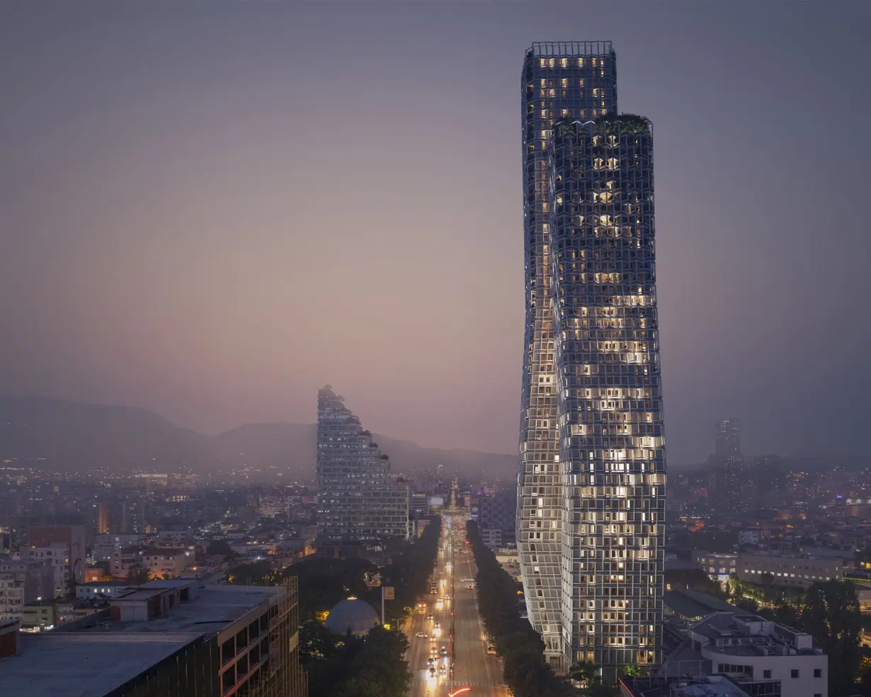 Ballet-inspired double skyscraper design tricks the eye