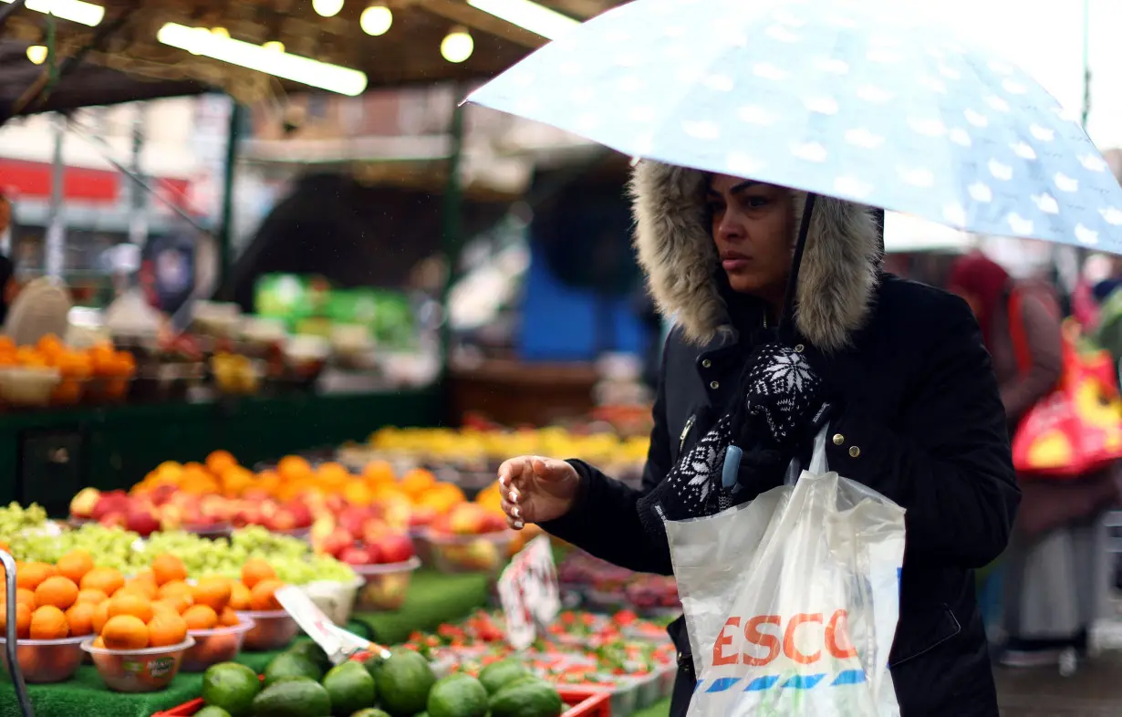 People shop for groceries in south east London