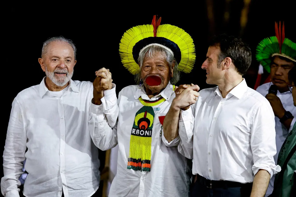 FILE PHOTO: French President Emmanuel Macron visits Brazil