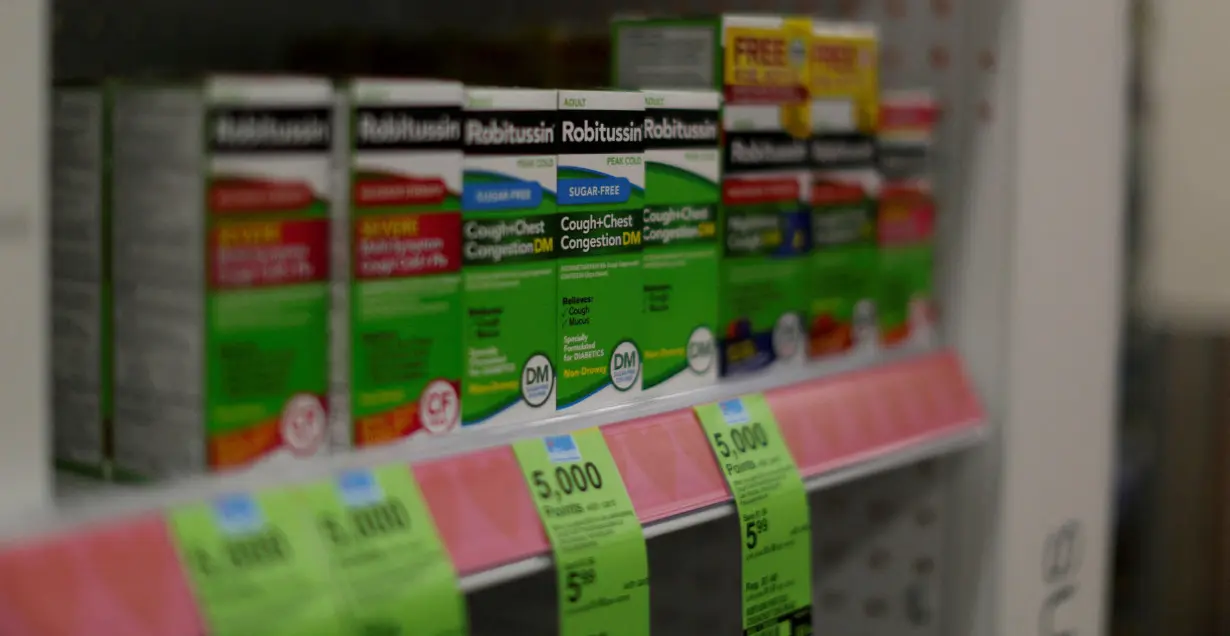 FILE PHOTO: Robitussin products are pictured at a Walgreens store in Pasadena