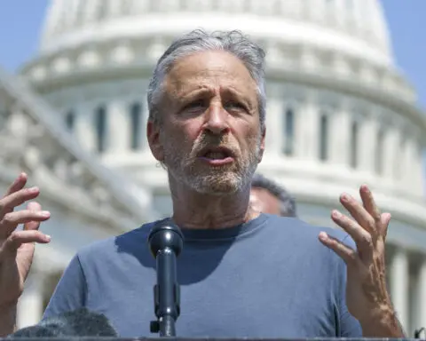 Jon Stewart pushes VA to help veterans sickened after post-9/11 exposure to uranium