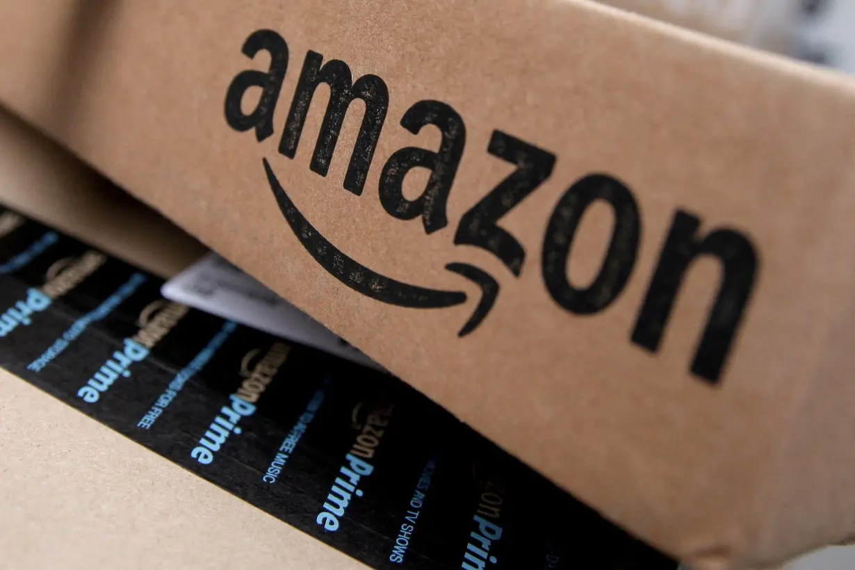 FILE PHOTO: FILE PHOTO: Amazon boxes are seen stacked for delivery in the Manhattan borough of New York City