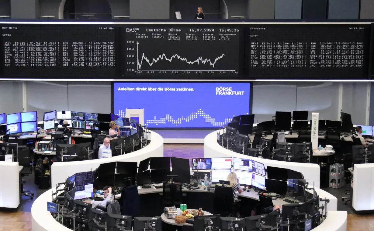 German share price index DAX graph is pictured at the stock exchange in Frankfurt