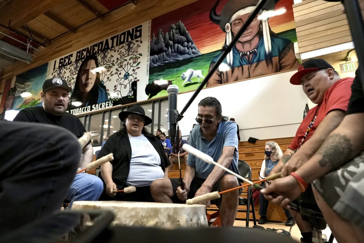 Native Americans Drumming