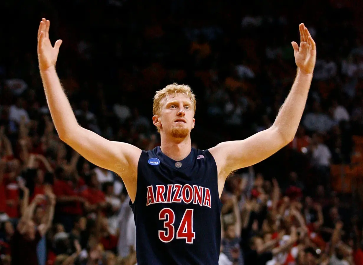 Arizona State's Chase Budinger celebrates late in the second half against Utah