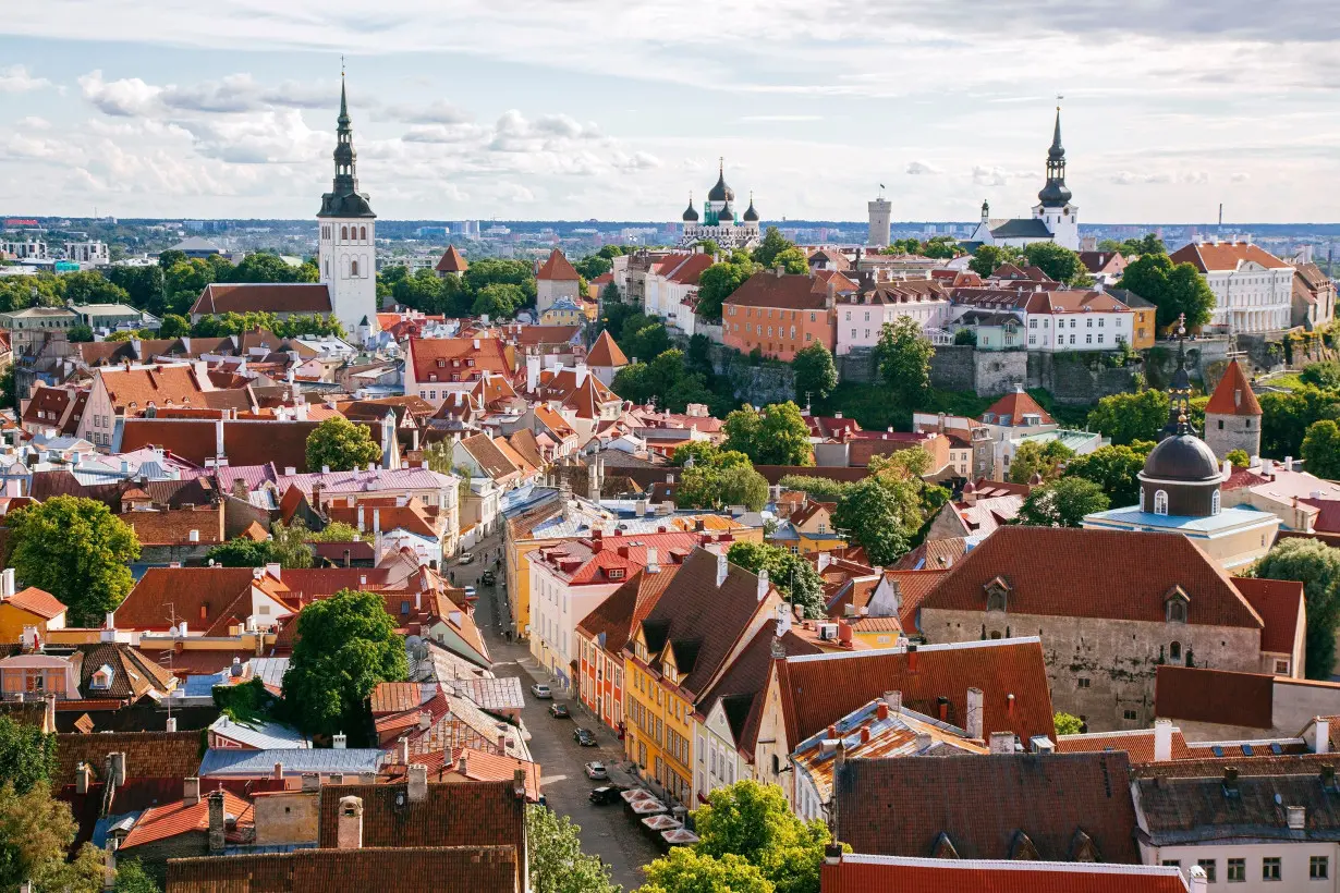 The Henley Passport Index released its report of the world's most powerful passports, using exclusive data from the International Air Transport Association (IATA), and pictured is the cityscape of Tallinn, Estonia.