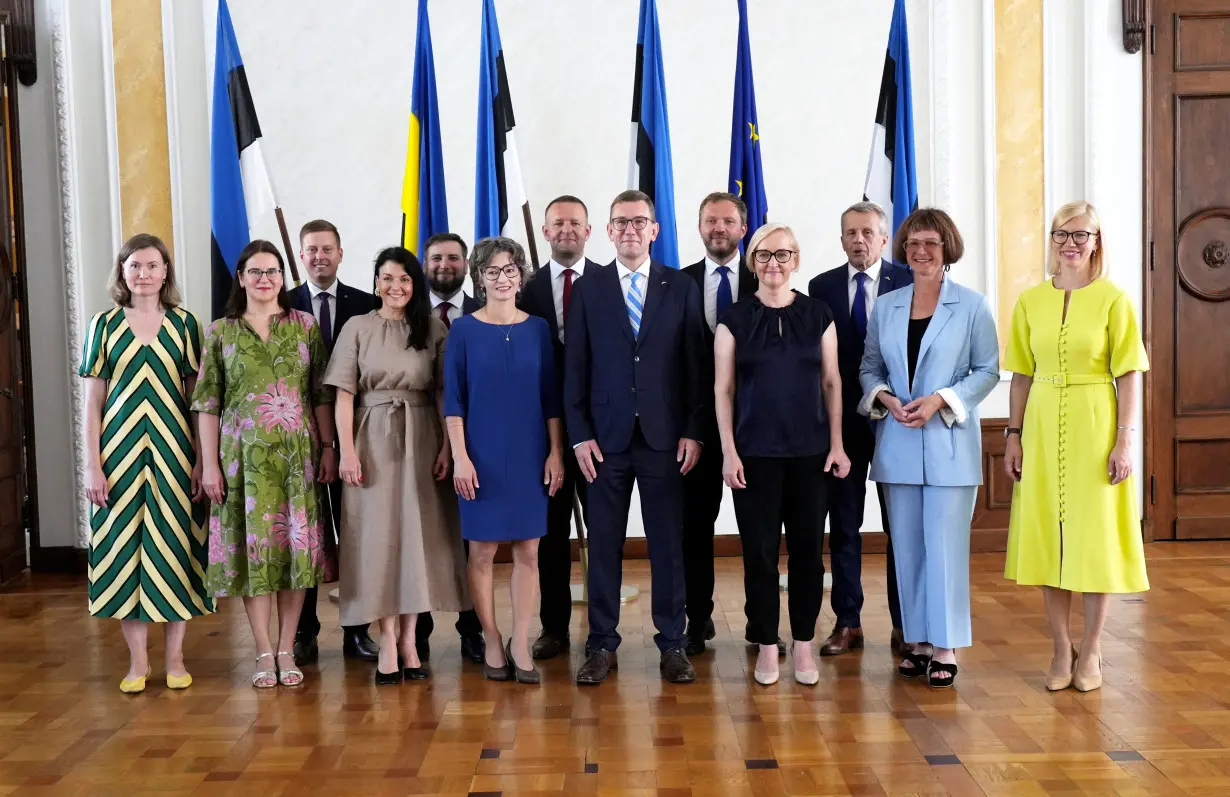 Estonia's new Prime Minister and government sworn in, in Tallinn