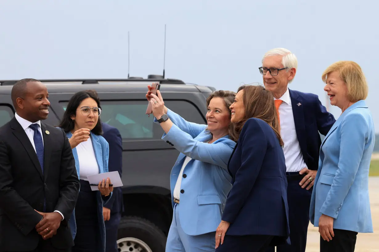 U.S. Vice President Kamala Harris' campaign travel to Milwaukee