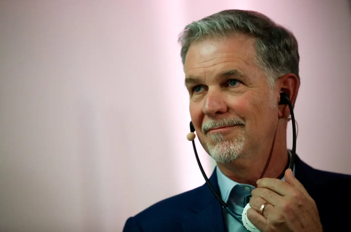 FILE PHOTO: Reed Hastings attends the inauguration of Netflix new offices in Paris