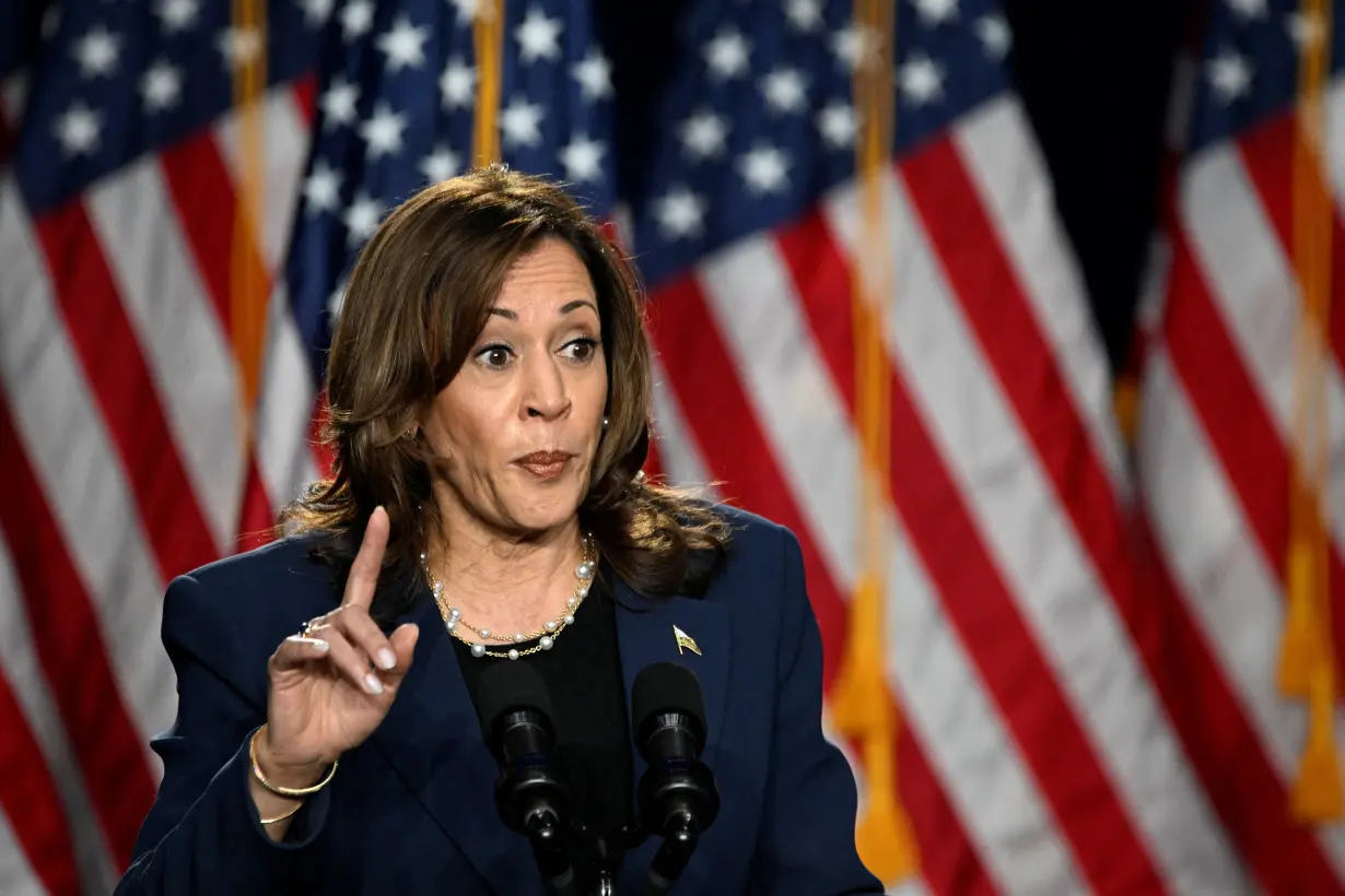 U.S. Vice President Kamala Harris attends a campaign event at West Allis Central High School