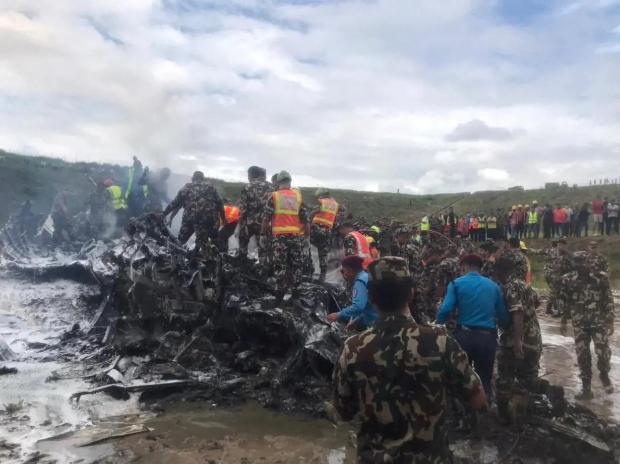 Plane crash at Nepal's Kathmandu airport kills 18; captain survives