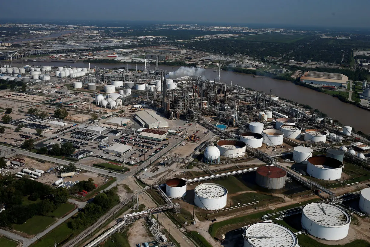 FILE PHOTO: An aerial view of the Valero Houston Refinery is seen in Houston, Texas