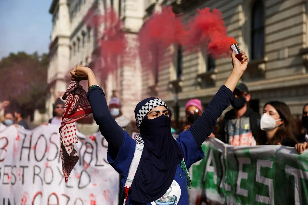 Demonstration in support of Palestinians in central London