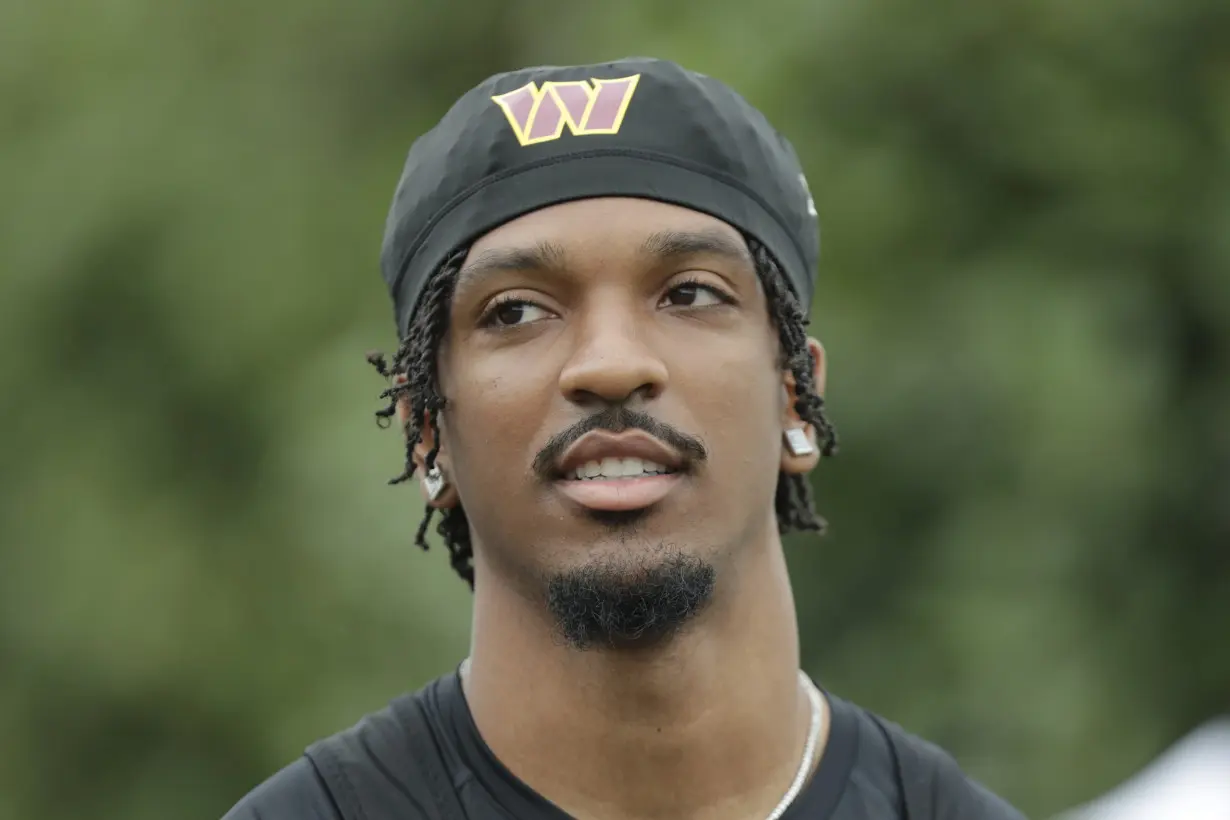 Rookie quarterback Jayden Daniels is the focus of Washington Commanders training camp