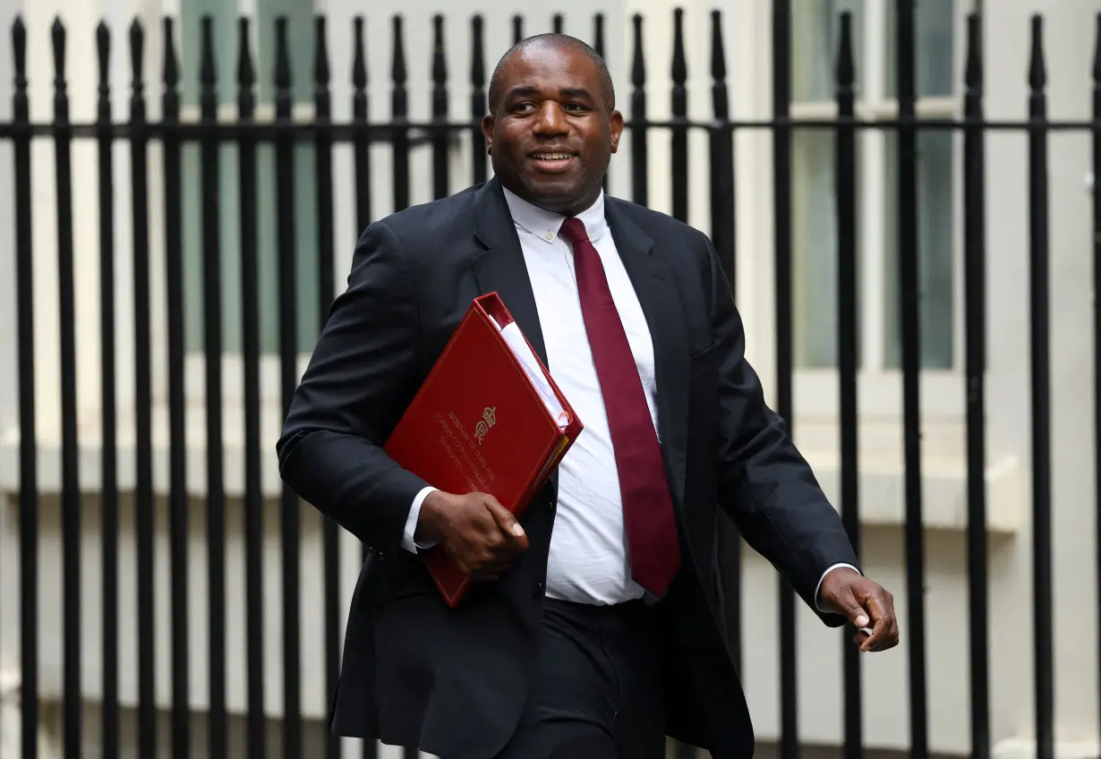 Britain's Foreign Secretary Lammy attends cabinet meeting in London