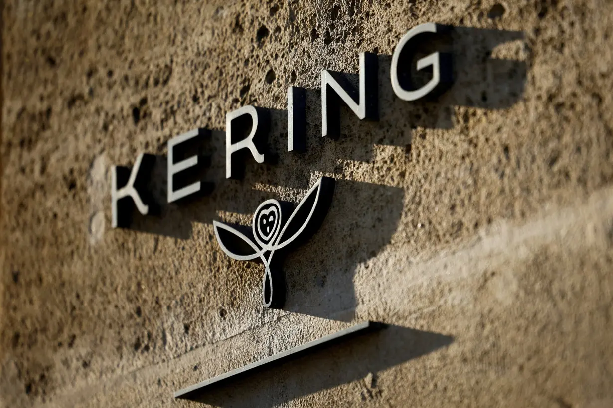 FILE PHOTO: The logo of French luxury group Kering in Paris