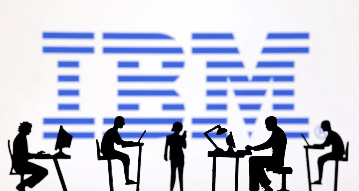 Illustration shows IBM logo