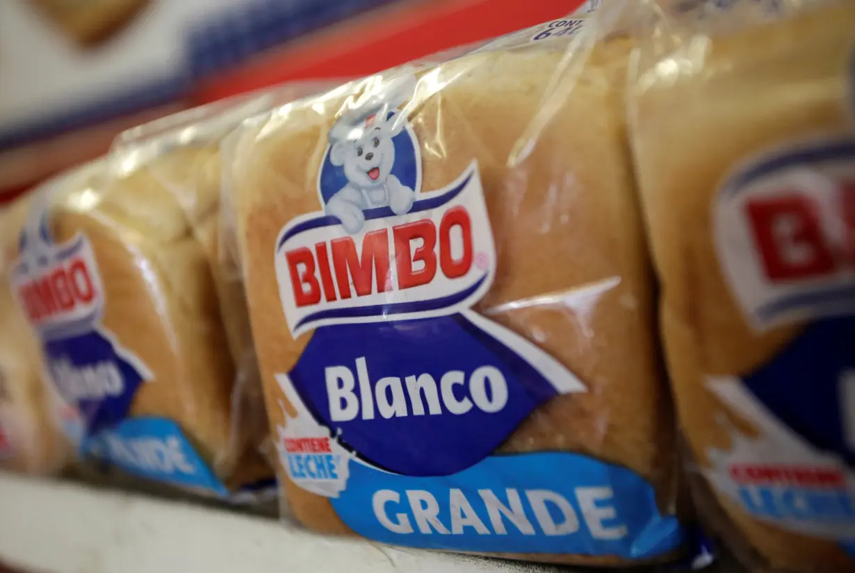 Loaves of bread of Mexican breadmaker Grupo Bimbo are pictured at a convenience store in Monterrey