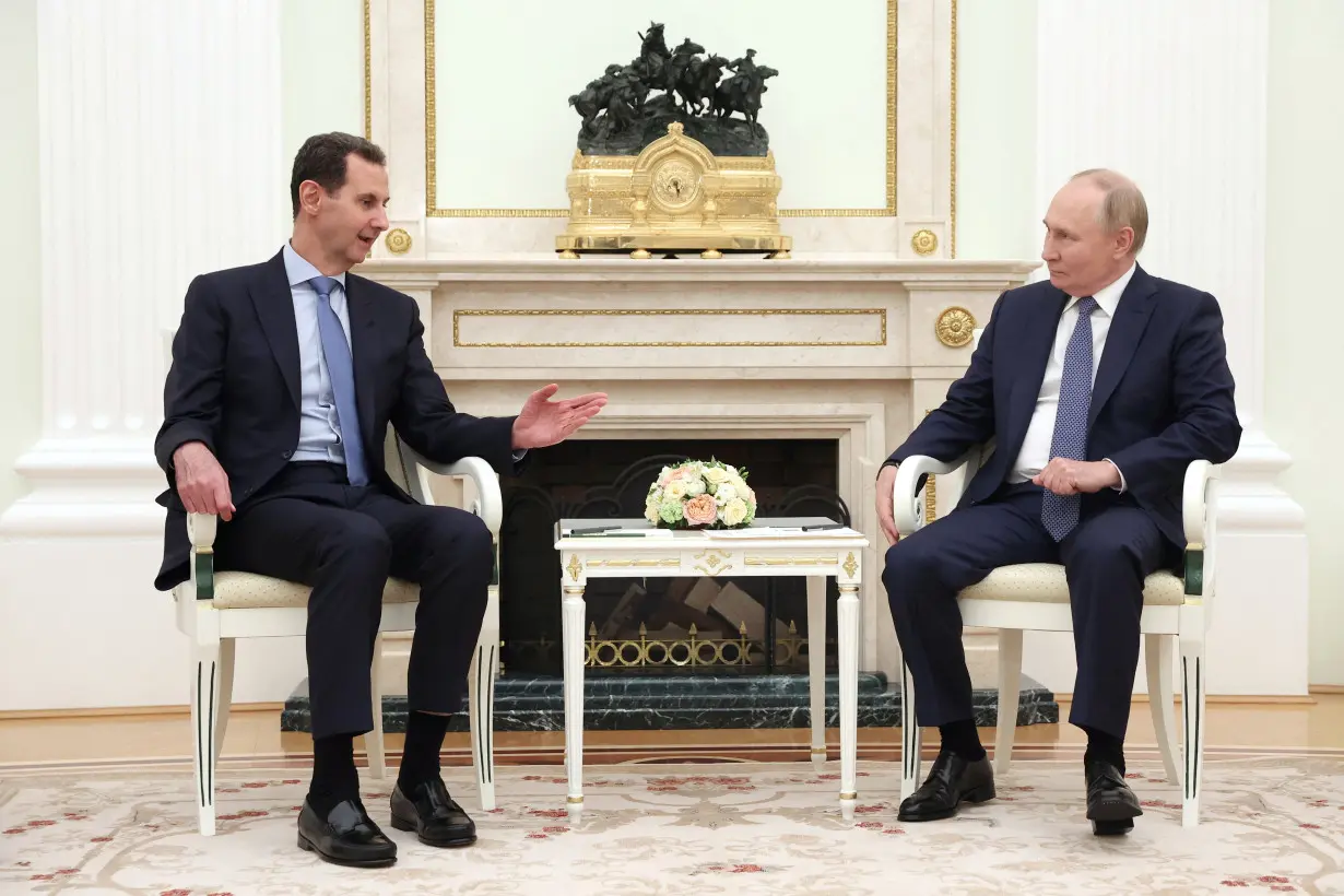 Russia's President Putin and Syria's President Assad meet in Moscow