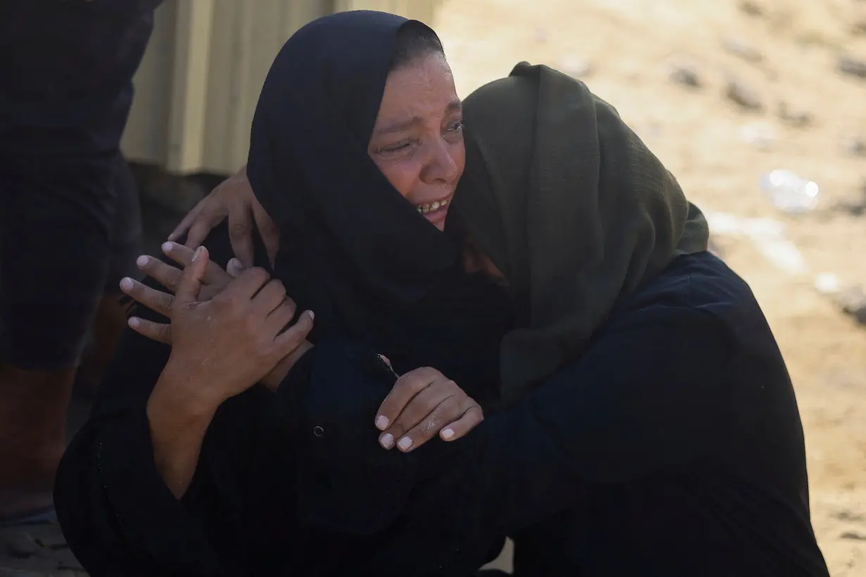 Funeral of Palestinians killed in Israeli strikes, in Khan Younis