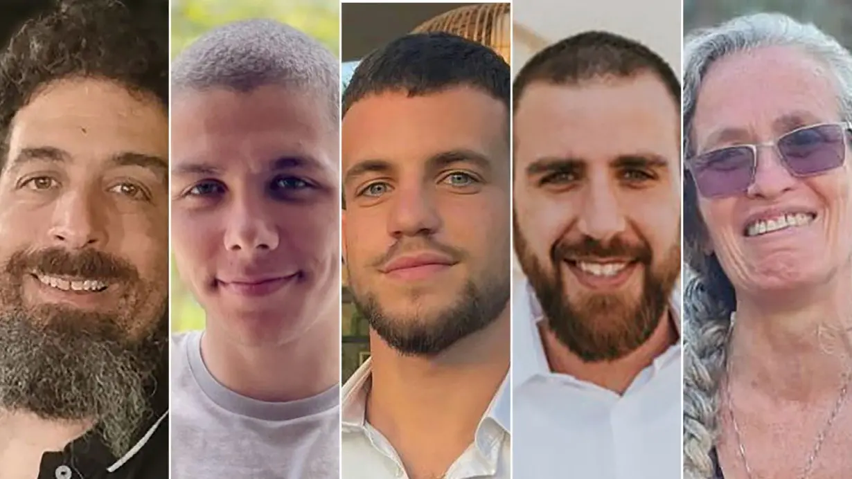 Ravid Katz, Kiril Brodski, Tomer Yaakov Ahimas, Oren Goldin and Maya Goren are Israeli hostages.