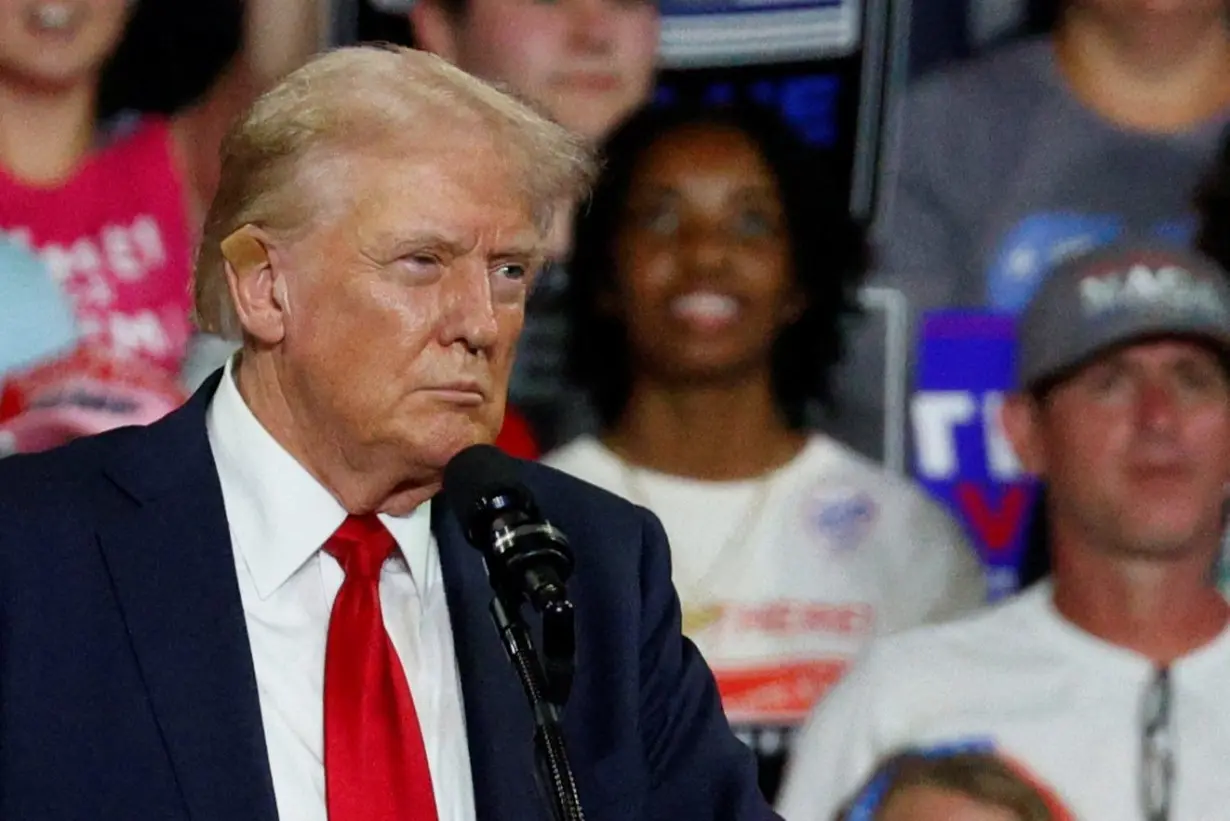 Republican presidential nominee and former U.S. President Trump campaigns in Charlotte