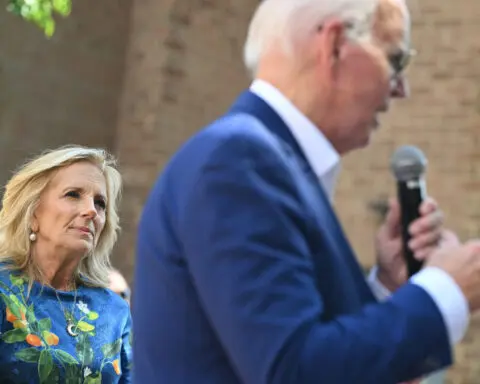 Jill Biden travels to Paris Olympics as her husband passes the torch